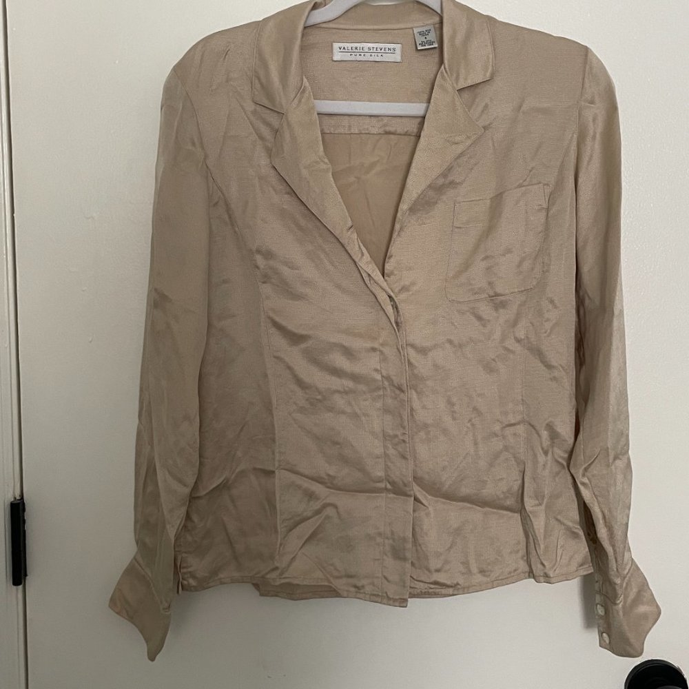 Valerie Stevens Vintage Pure Silk Blouse